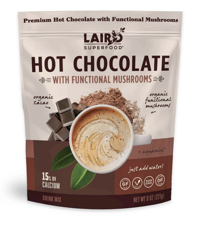 A photo of Laird Superfood Hot Chocolate packaging