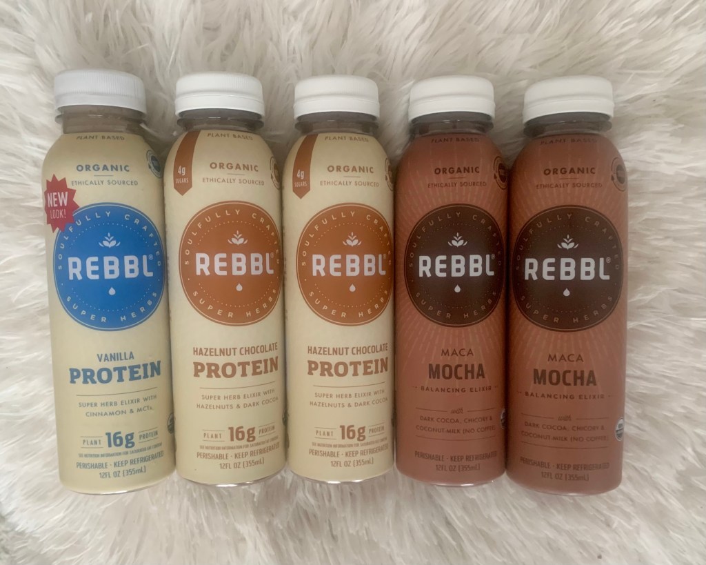 An assortment of Rebbl drinks