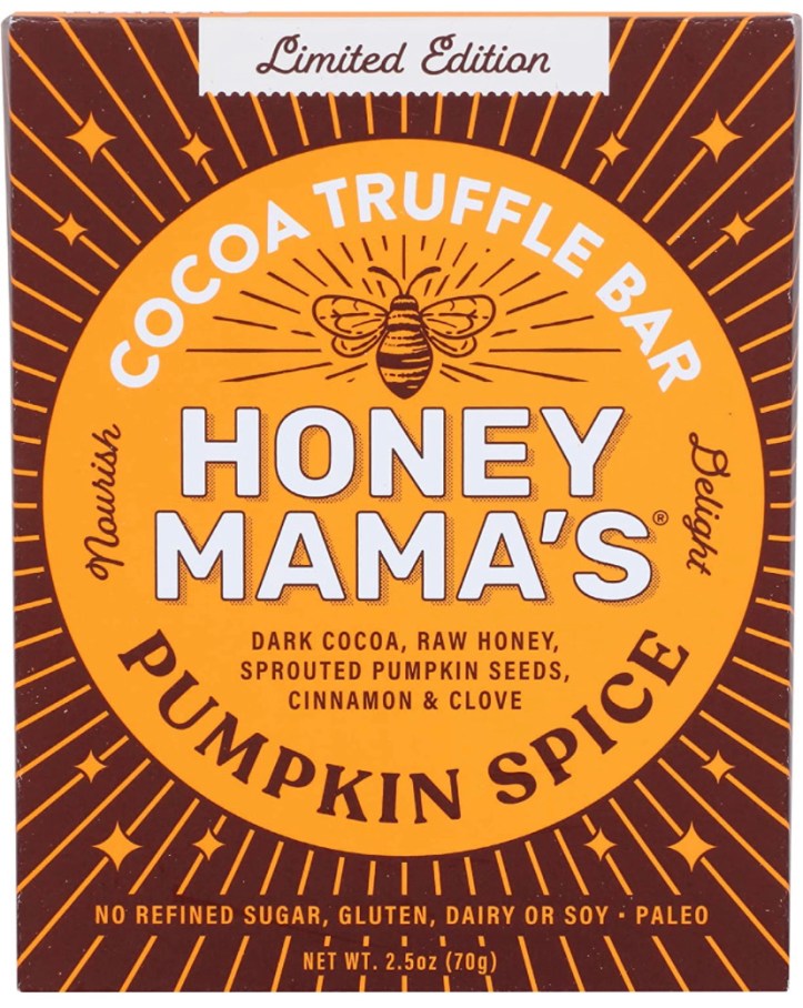Honey Mama's Pumpkin Spice Limited Edition Cocoa Truffle Bar package