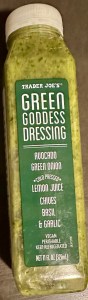 Bottle of Trader Joe's Green Goddess Dressing