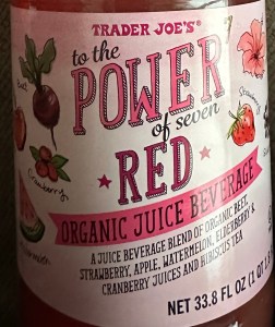 Trader Joe's Power of Seven Red Juice Label